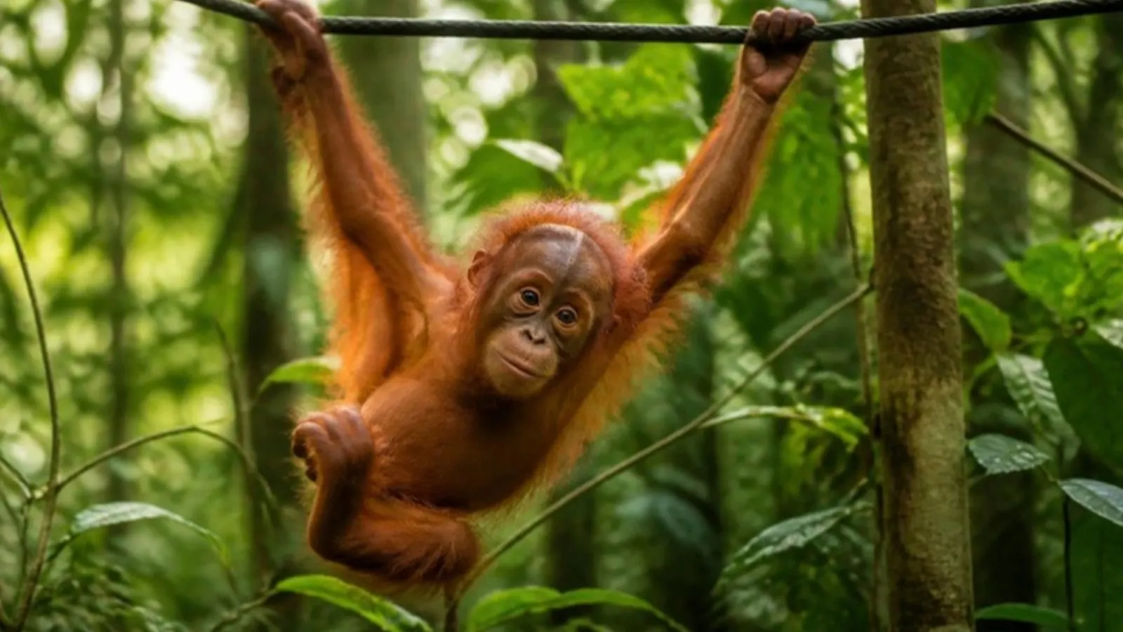 Sepilok orangutan portrait